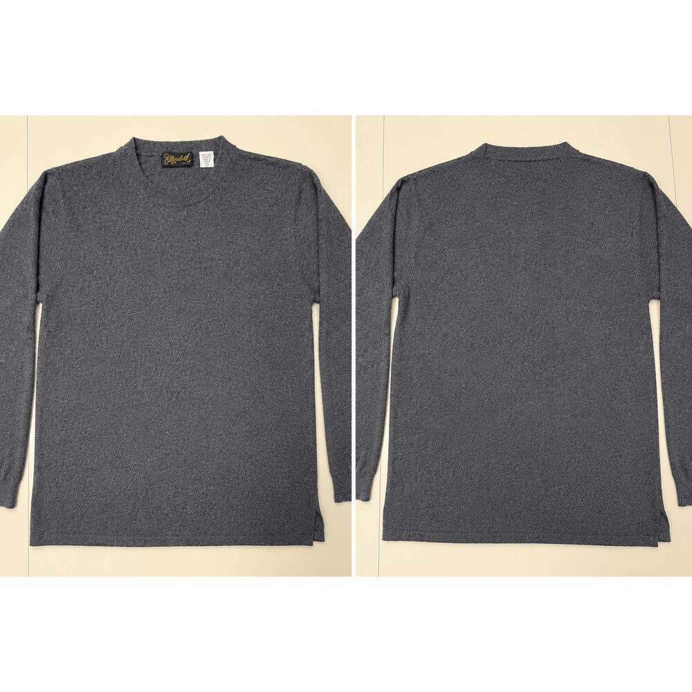 Elizabeth New York Women’s 100% Cashmere Sweater Gray Crewneck Size Large